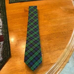 Lauren by Ralph Lauren Green and Blue Plaid tie for boys.